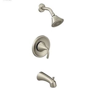 Moen Glyde Brushed Nickel 1-handle Single function 3.75-in Round Shower Faucet